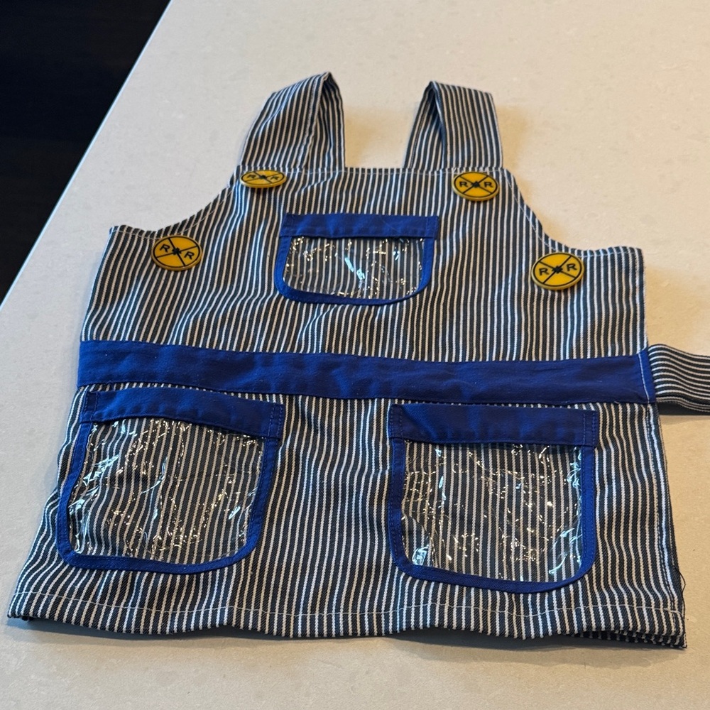 Melissa & Doug Striped Engineer Costume - Blue and White
